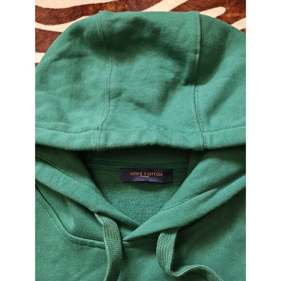 Louis Vuitton Green & White Monogram Gradient Hoodie Sz L - Picture 4 of 7